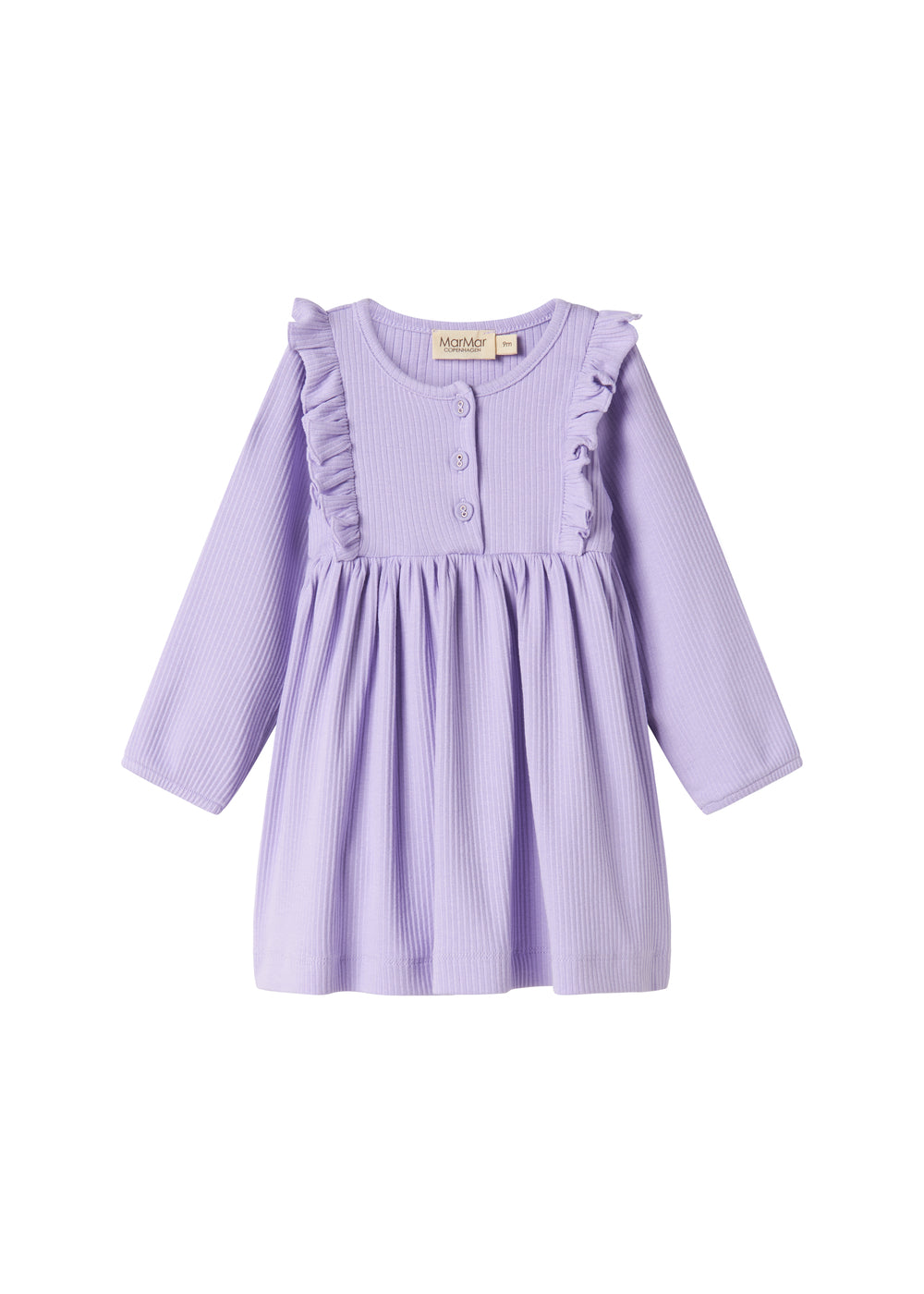 Long Sleeve Lavender Dress For Kids With Button Closure MarMar Copenhagen Long Sleeve Lavender Dress For Kids With Button Closure MarMar Copenhagen