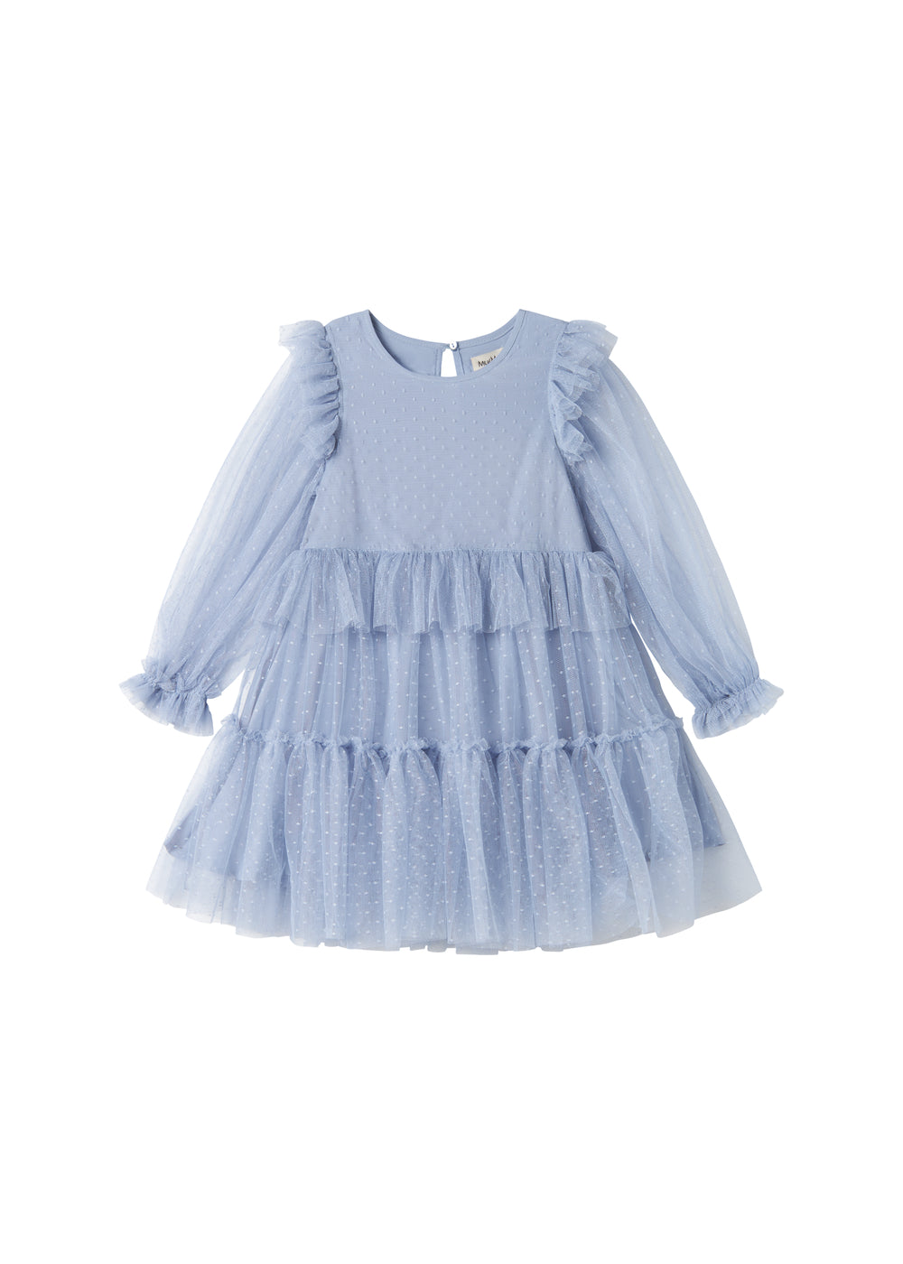 Long-sleeved tulle dress for children in soft purple hue MarMar Copenhagen Long-sleeved tulle dress for children in soft purple hue MarMar Copenhagen