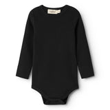 Plain Body LS, Bodystocking - Black