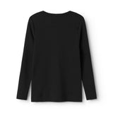 Plain Tee LS, T-shirt - Black