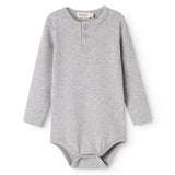 Body LS, Bodystocking - Light Grey Melange