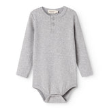 Body LS, Bodystocking - Light Grey Melange