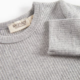 Plain Body LS, Bodystocking - Light Grey Melange