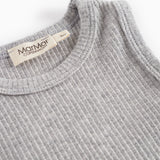 Body Sleeveless, Bodystocking - Light Grey Melange