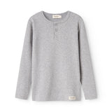 Tee LS, T-shirt - Light Grey Melange