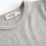 Plain Tee LS, T-shirt - Light Geay Melange