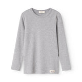 Plain Tee LS, T-shirt - Light Geay Melange