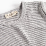 Plain Tee SS, T-shirt - Light Grey Melange