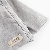 Tut Wrap LS, Blouse - Light Gray Melange
