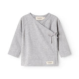 Tut Wrap LS, Blouse - Light Gray Melange