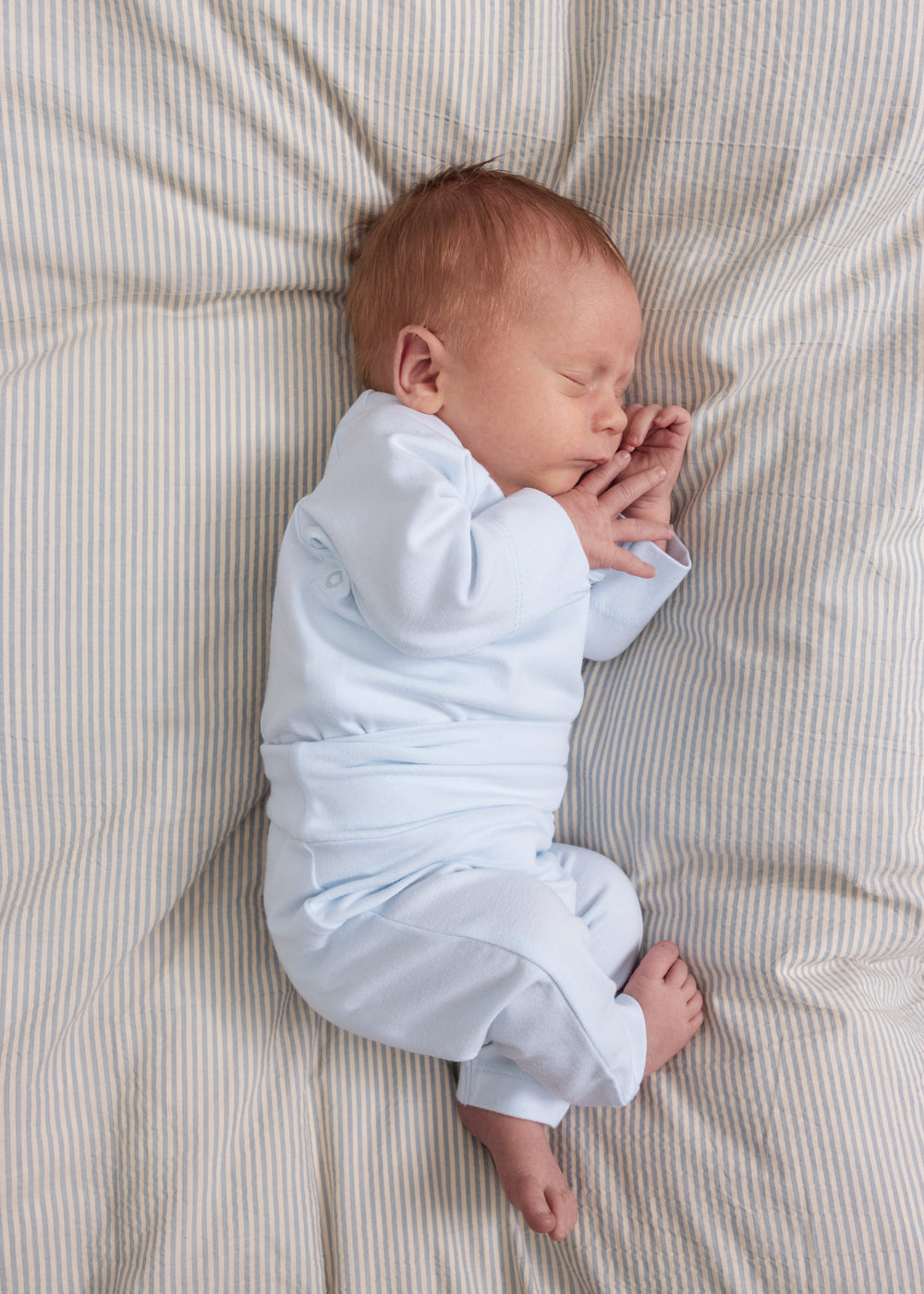 Bed Linen Baby, Bedding - Blue Stone Stripe