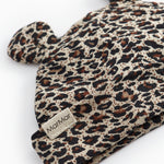 Lille hue med ører i leopardprint