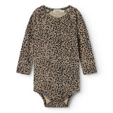 Bodystocking til baby i leopardprint