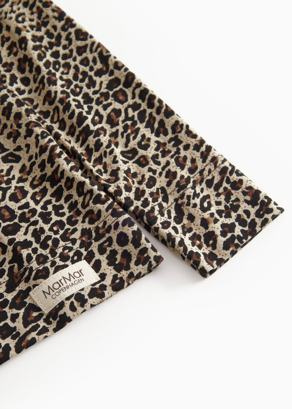 Langærmet bluse i leopardprint