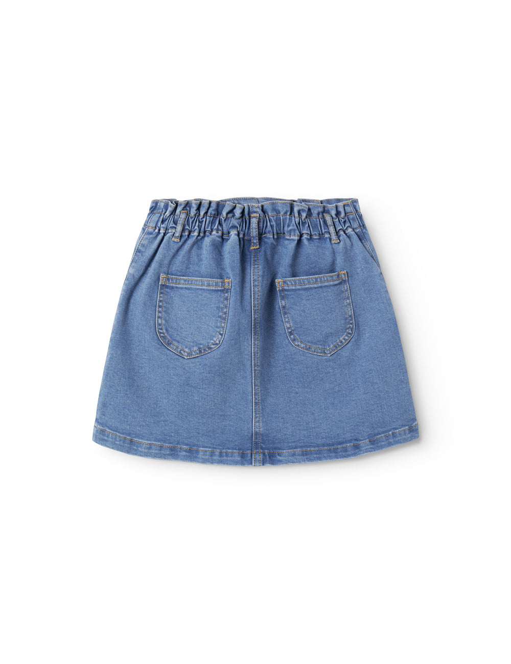 Kort denim nederdel med lommer  til børn