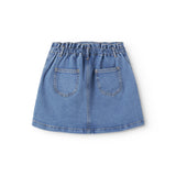 Kort denim nederdel med lommer  til børn