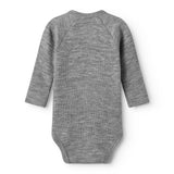 Belita, Wool Rib Bodystocking - Grey Melange