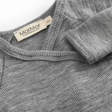 Belita, Wool Rib Bodystocking - Grey Melange