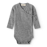 Belita, Wool Rib Bodystocking - Grey Melange