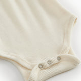 Bini, Wool Rib Bodystocking - Natural