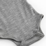 Bini, Wool Rib Bodystocking - Grey Melange