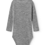 Bense, Wool Rib Bodystocking - Grey Melange