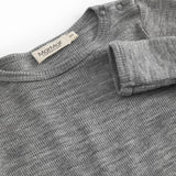 Bense, Wool Rib Bodystocking - Grey Melange