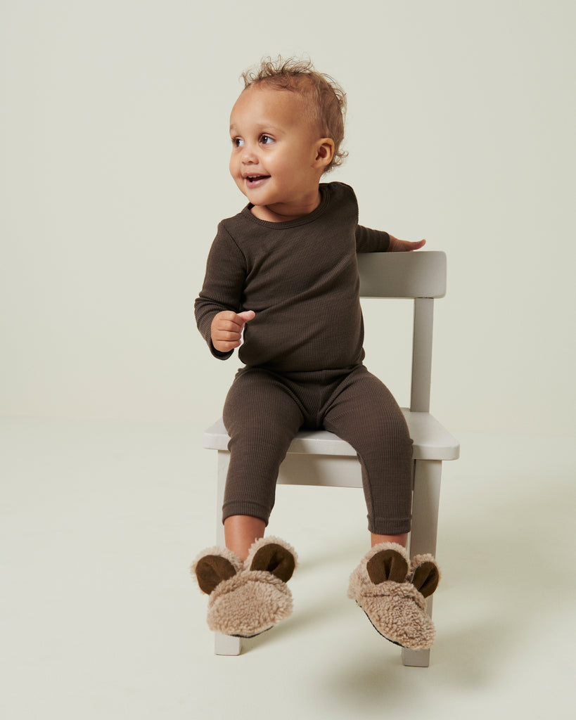 Leg, Wool Rib Leggings - Terre