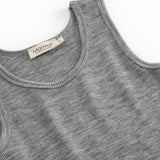 Tavi, Wool Ribbed Undershirt - Grey Melange