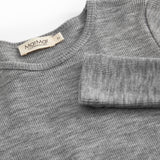 Tamra, Wool Rib Blouse - Grey Melange