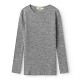 Tamra, Wool Rib Blouse - Grey Melange