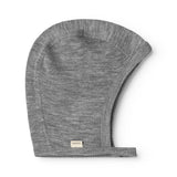 Hoody, Wool Rib Hat - Gray Melange