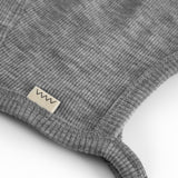 Hoody, Wool Rib Hat - Gray Melange