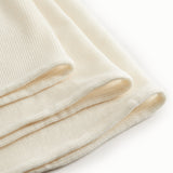 Alida, Wool Rib Baby Blanket - Natural