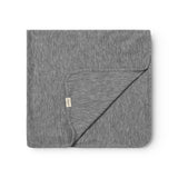 Alida, Wool Rib Baby Blanket - Grey Melange
