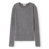 Tamra W, Wool Rib Blouse - Gray Melange