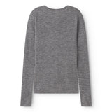 Tamra W, Wool Rib Blouse - Gray Melange