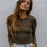 Tamra W, Wool Rib Blouse - Terre