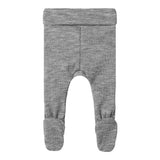 Pixa, Wool Rib Pants - Grey Melange