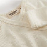 Tut Wrap LS, Wool Rib Blouse - Natural