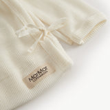 Tut Wrap LS, Wool Rib Blouse - Natural