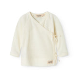 Tut Wrap LS, Wool Rib Blouse - Natural