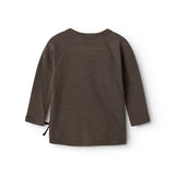 Tut Wrap LS, Wool Rib Blouse - Terre
