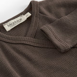 Tut Wrap LS, Wool Rib Blouse - Terre