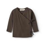 Tut Wrap LS, Wool Rib Blouse - Terre