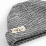 Aiko, Wool Rib Hat - Gray Melange