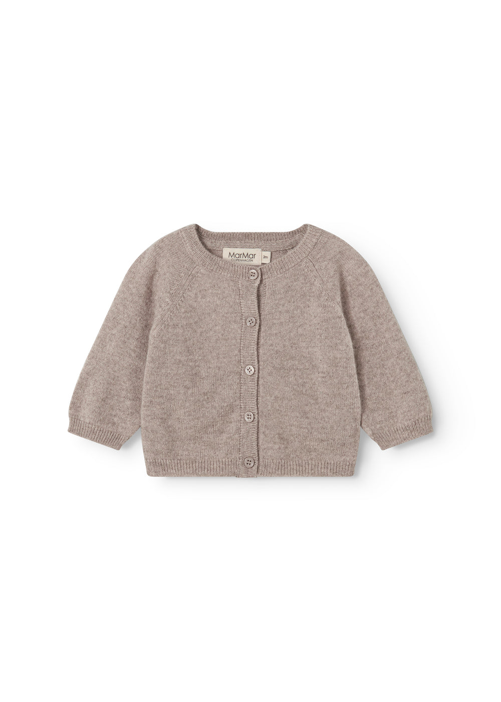 Tamla Kashmir cardigan with alpaca blend, light brown with button closure and long sleeves