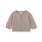 Tamla Kashmir cardigan with alpaca blend, light brown with button closure and long sleeves