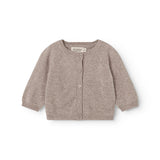 Tamla Kashmir cardigan with alpaca blend, light brown with button closure and long sleeves