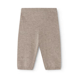 High-waisted trousers and alpaca melange, light brown trousers with straight legs and ribbed hem.